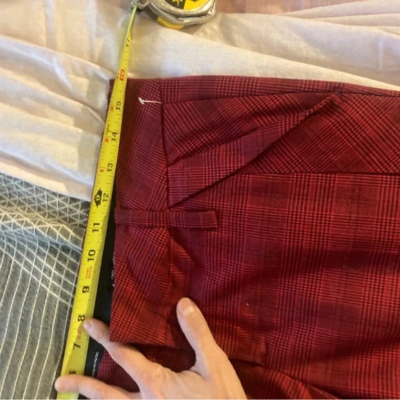 L.A.M.B. Gwen Stefani Plaid Y2K Punk Rock Pants black red skinny low rise - Picture 15 of 16